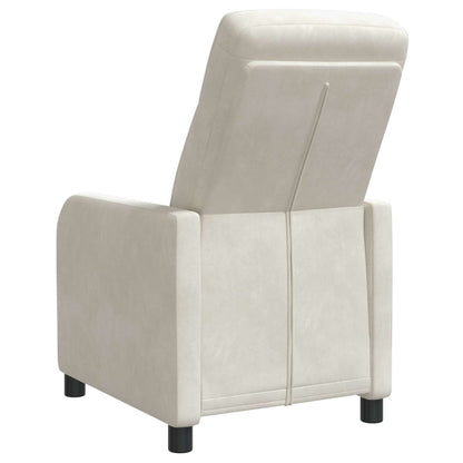Relaxfauteuil Crèmekleurig fluweel