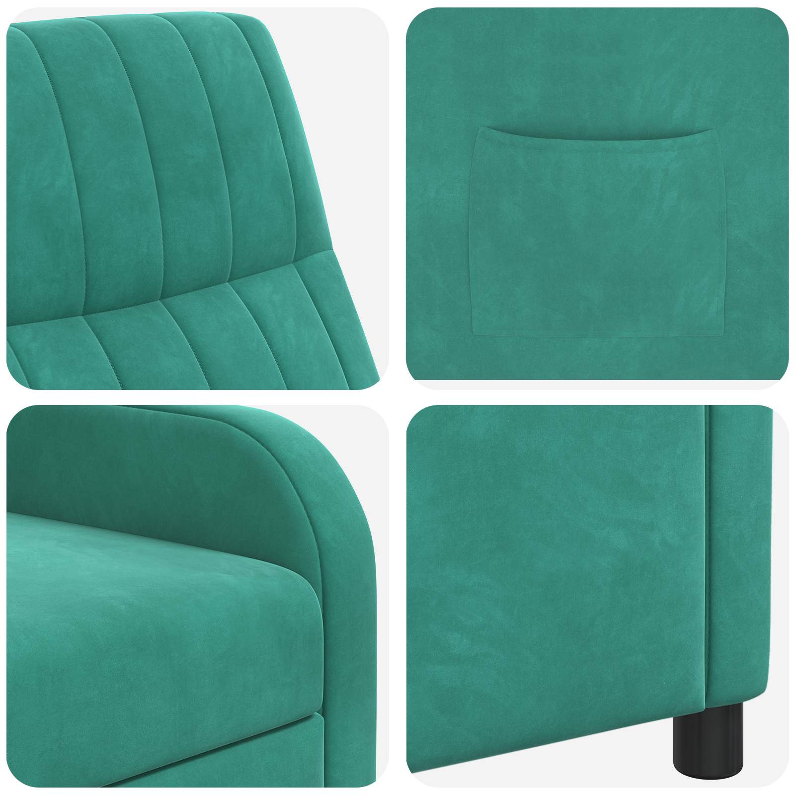 Relaxfauteuil Turquoise fluweel