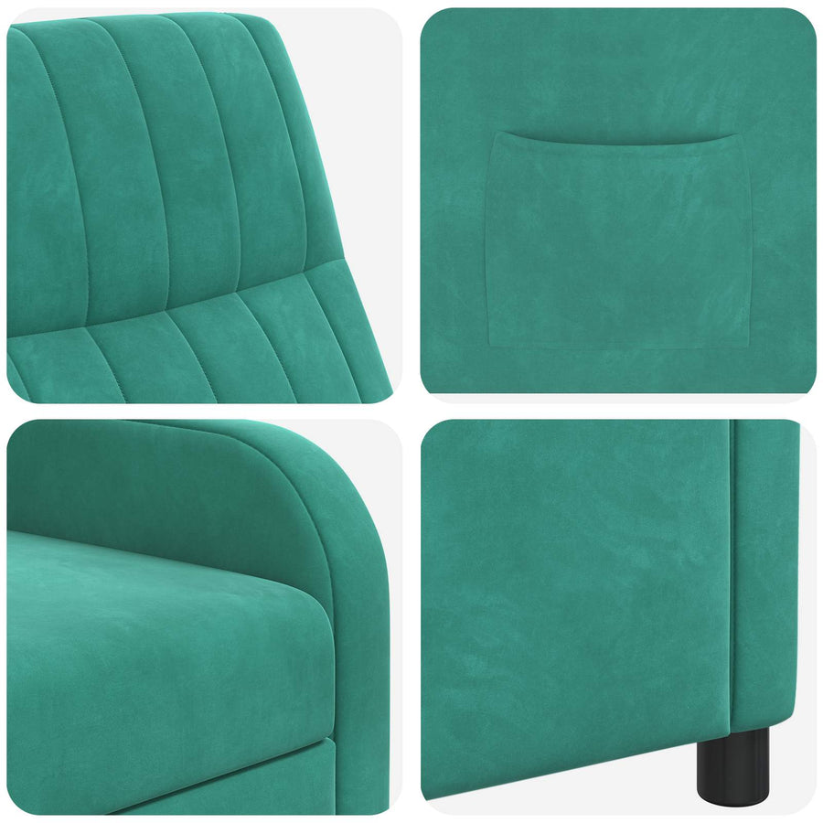 Relaxfauteuil Turquoise fluweel