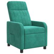 Relaxfauteuil turquoise fluweel 66x95x100 cm