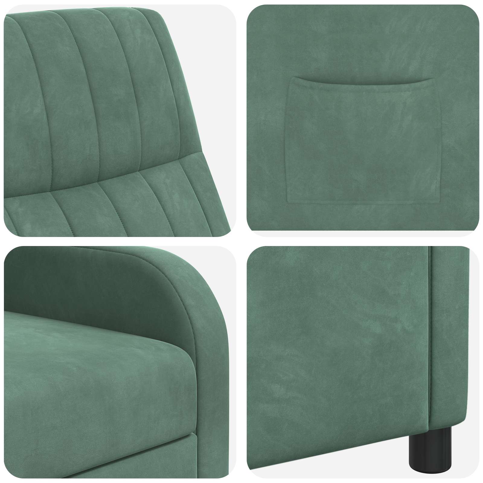 Relaxfauteuil Zeegroen fluweel