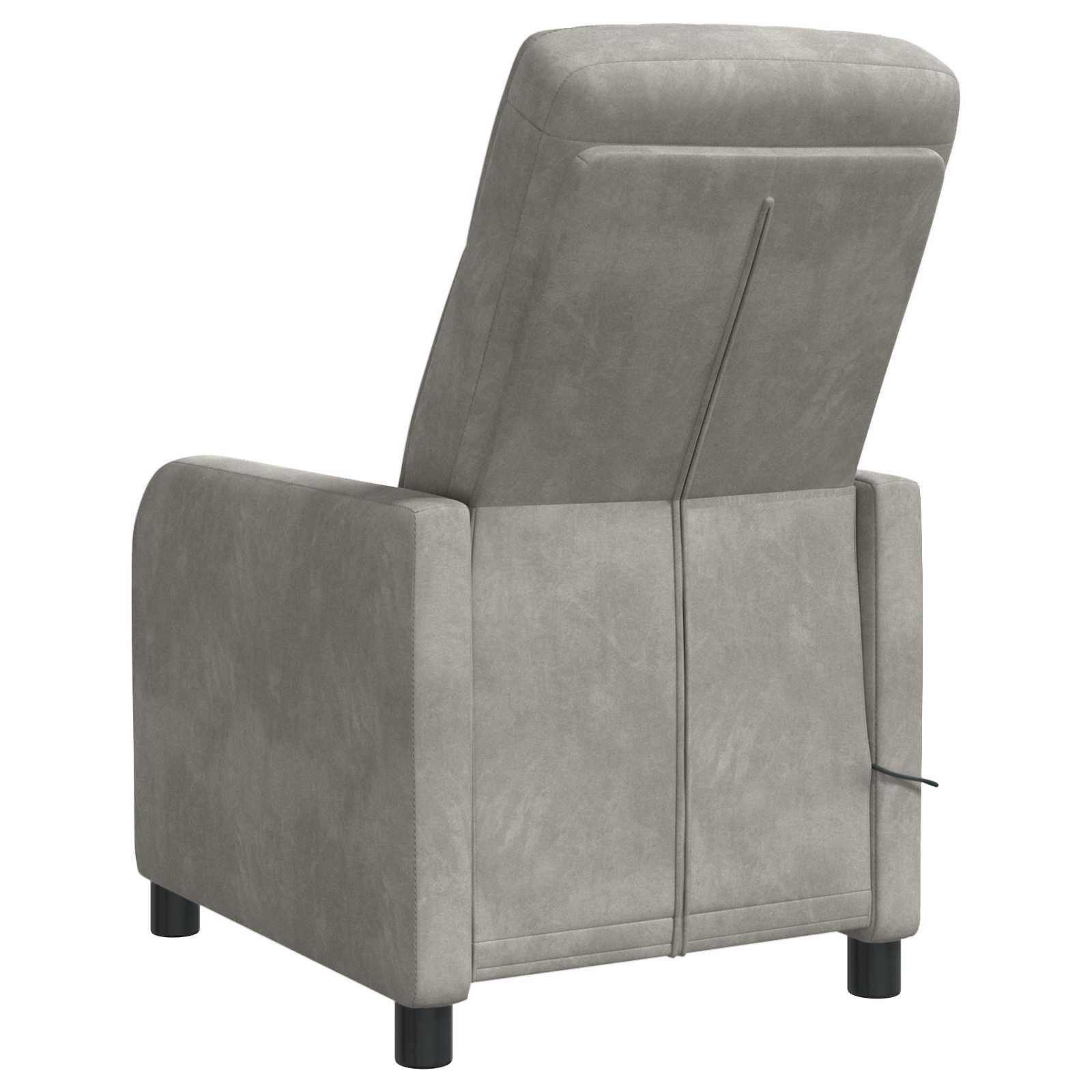 Massage Recliner Lichtgrijs fluweel