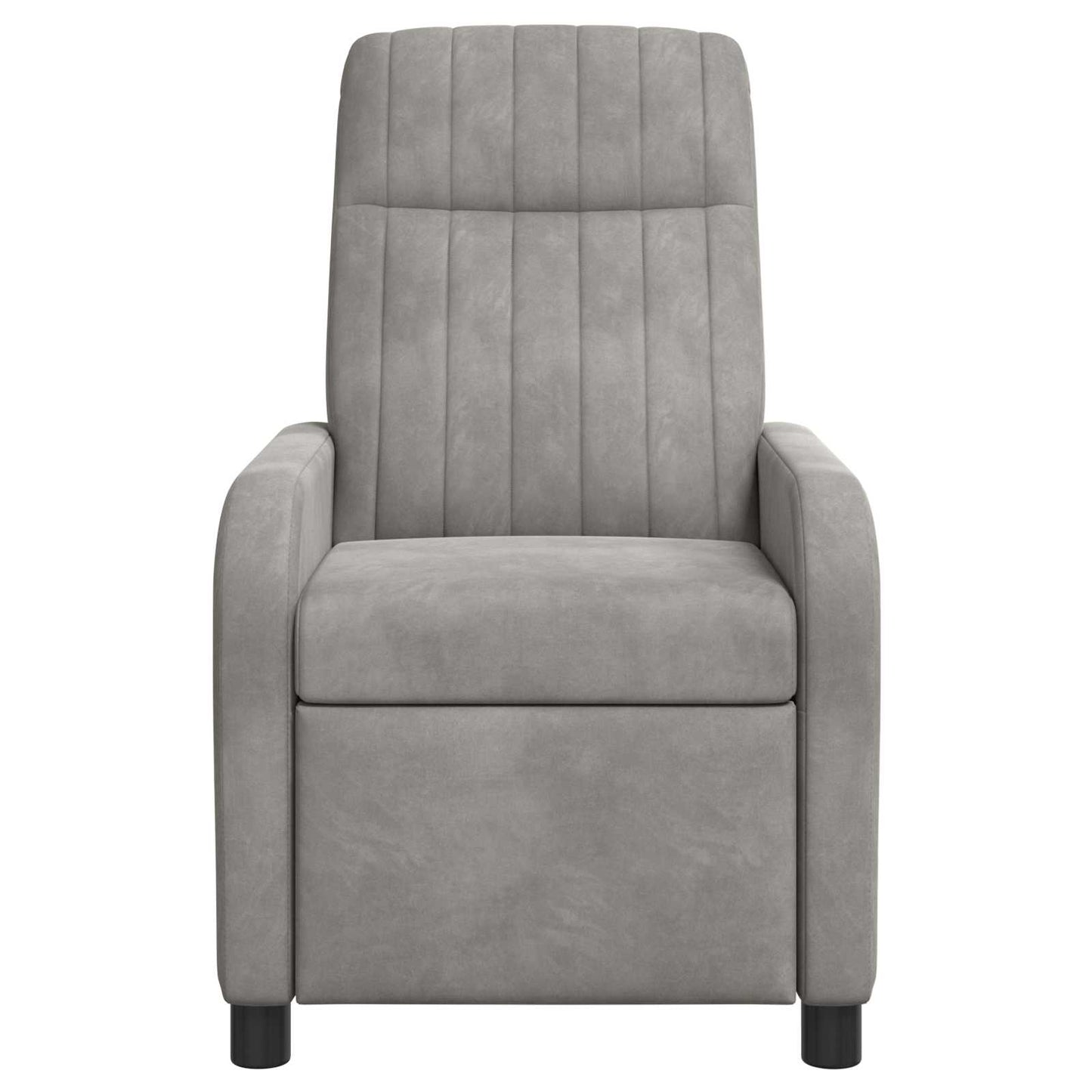 Massage Recliner Lichtgrijs fluweel
