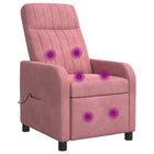 Massage Recliner Roze fluweel