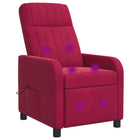 Massage fauteuil wijnrood fluweel
