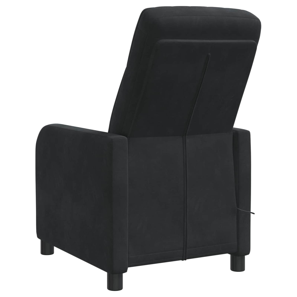 Massage Recliner Zwart fluweel