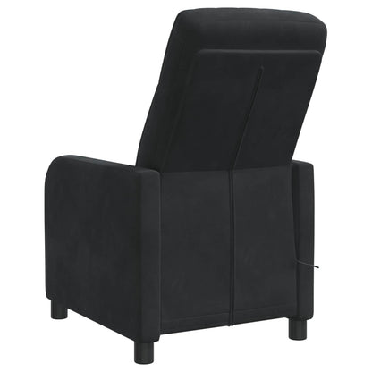 Massage Recliner Zwart fluweel