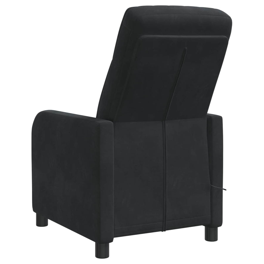 Massage Recliner Zwart fluweel