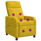 Massage Recliner Geel fluweel