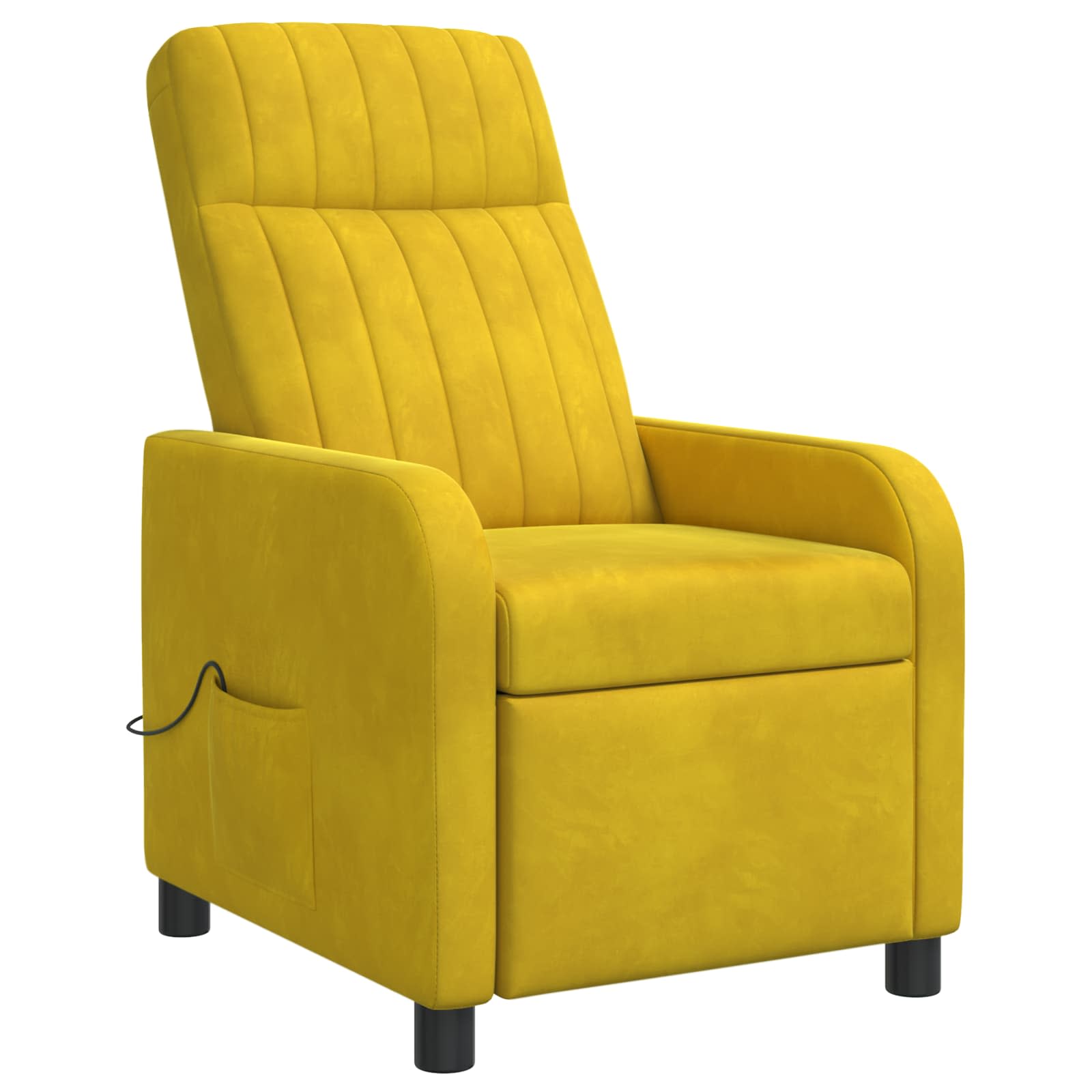 Massage Recliner Geel fluweel