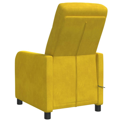 Massage Recliner Geel fluweel