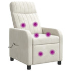 Massage Recliner Crèmekleurig fluweel