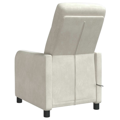 Massage Recliner Crèmekleurig fluweel