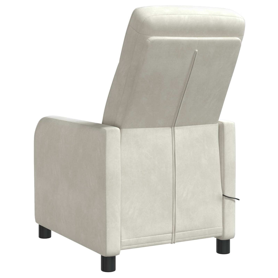 Massage Recliner Crèmekleurig fluweel