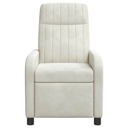 Massage Recliner Crèmekleurig fluweel