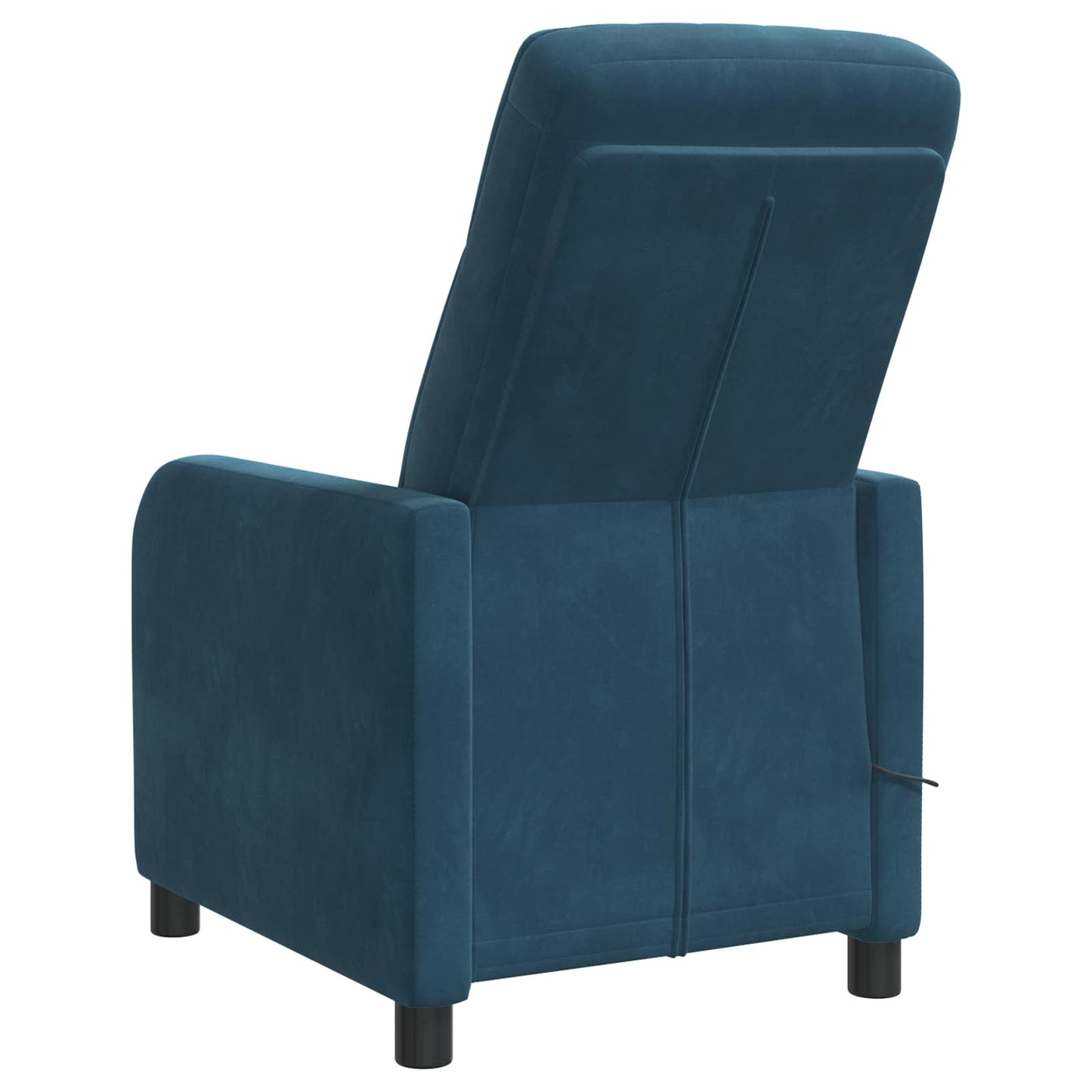 Massage Recliner Blauw fluweel