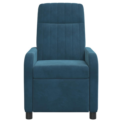 Massage Recliner Blauw fluweel