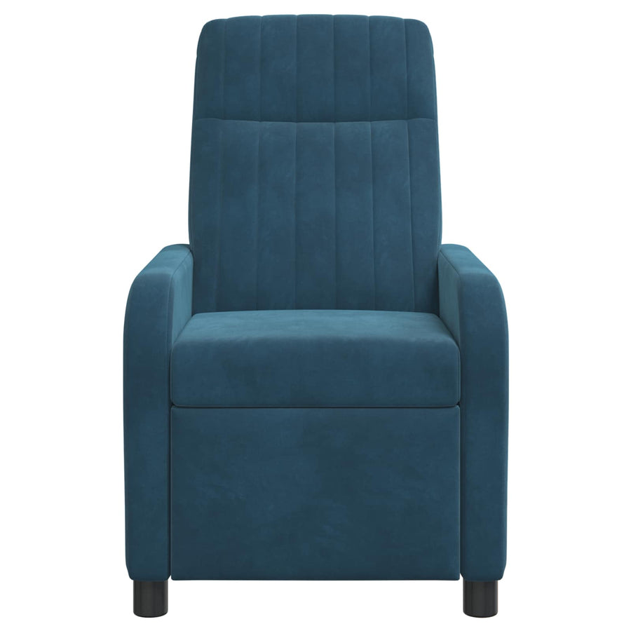 Massage Recliner Blauw fluweel