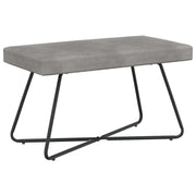 Bank lichtgrijs fluweel 80x40x45 cm