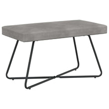 Bank Effen Lichtgrijs 80 x 40 x 45 cm Fluweel