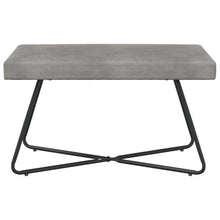 Bank Effen Lichtgrijs 80 x 40 x 45 cm Fluweel