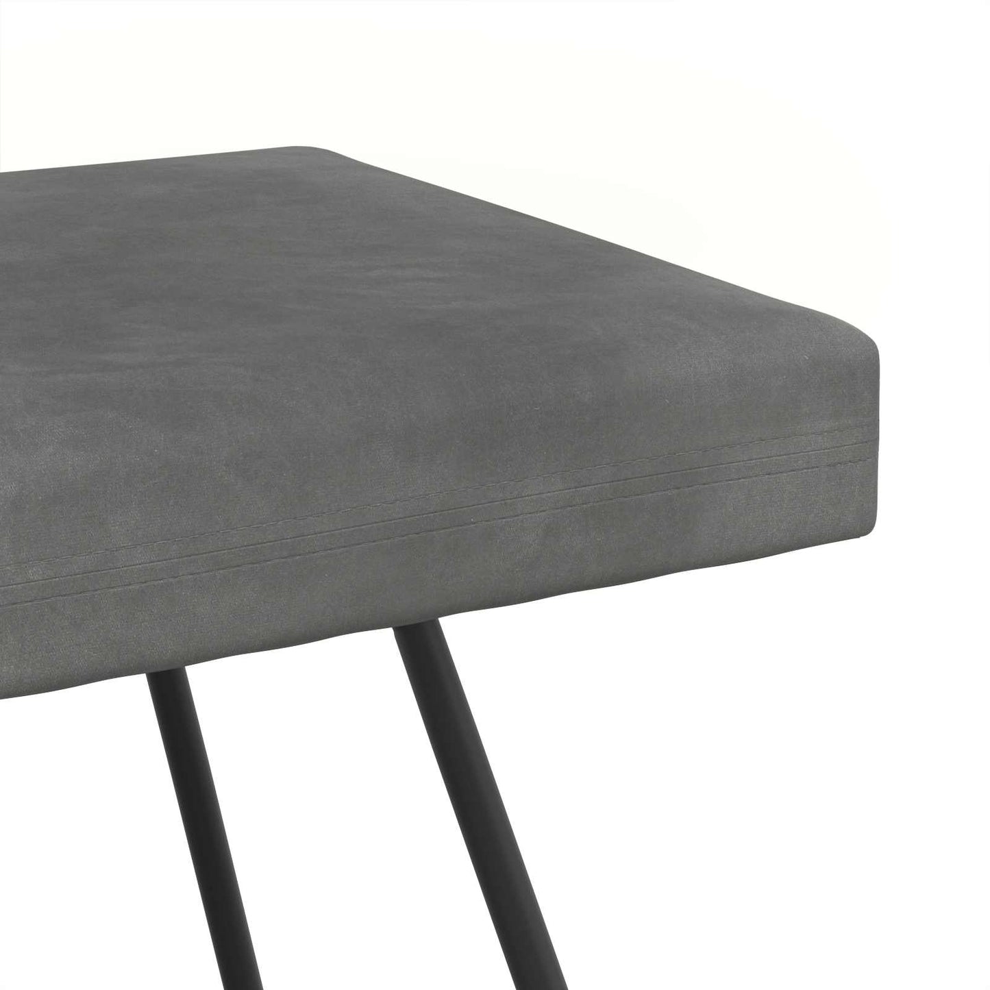 Bank Effen Donkergrijs 80 x 40 x 45 cm Fluweel