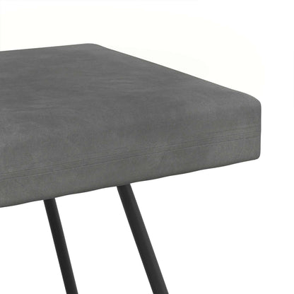 Bank Effen Donkergrijs 80 x 40 x 45 cm Fluweel