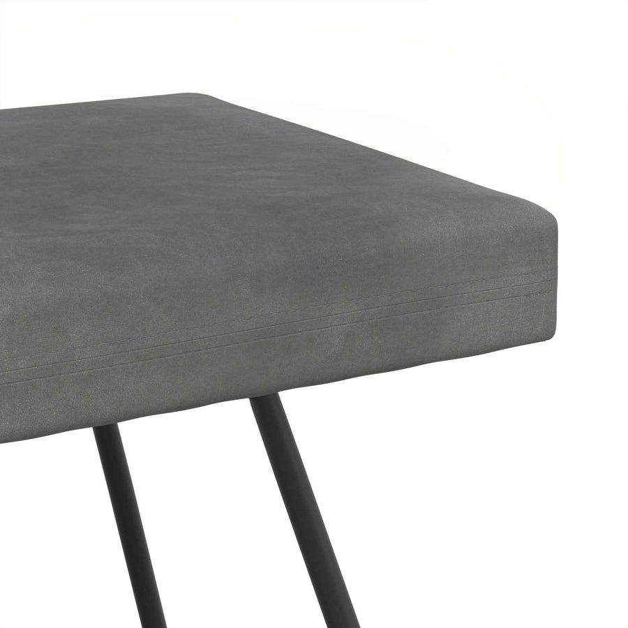 Bank Effen Donkergrijs 80 x 40 x 45 cm Fluweel