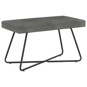 Bank donkergrijs 80x40x45 cm fluweel