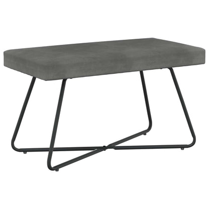Bank Effen Donkergrijs 80 x 40 x 45 cm Fluweel