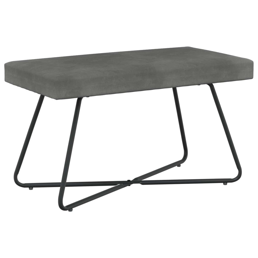 Bank Effen Donkergrijs 80 x 40 x 45 cm Fluweel