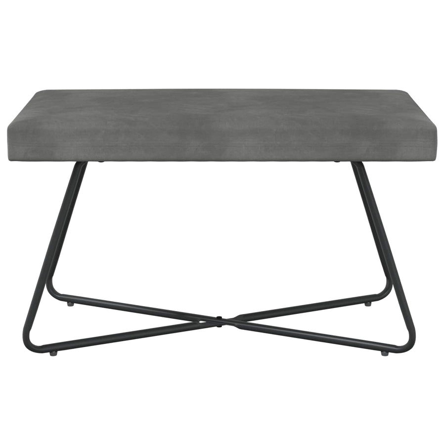 Bank Effen Donkergrijs 80 x 40 x 45 cm Fluweel