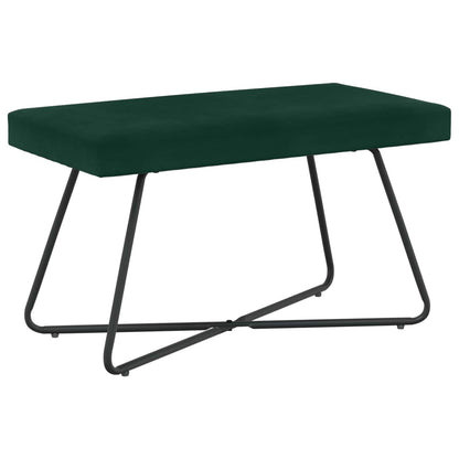 Bank Effen Donkergroen 80 x 40 x 45 cm Fluweel