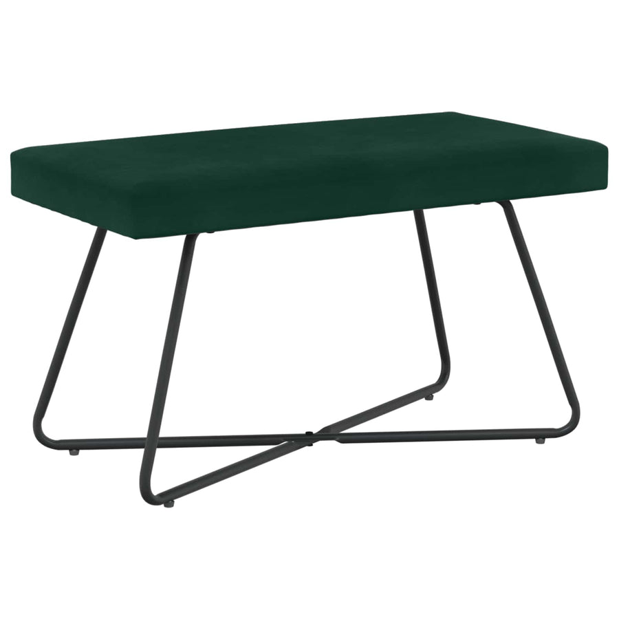 Bank Effen Donkergroen 80 x 40 x 45 cm Fluweel