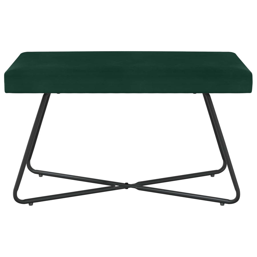 Bank Effen Donkergroen 80 x 40 x 45 cm Fluweel
