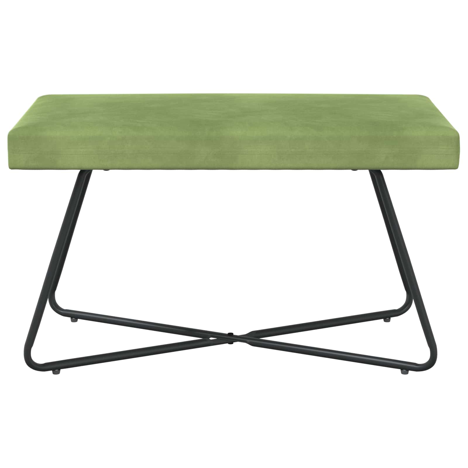 Bank Effen Lichtgroen 80 x 40 x 45 cm Fluweel