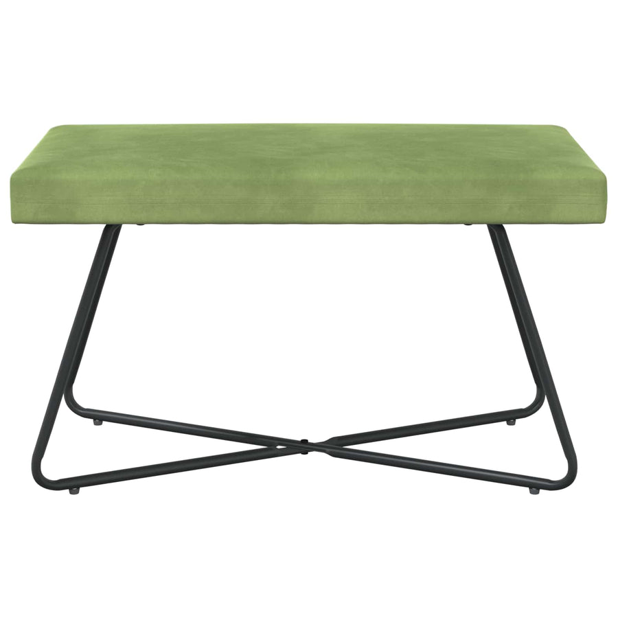 Bank Effen Lichtgroen 80 x 40 x 45 cm Fluweel