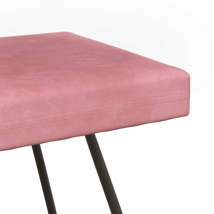 Bank Effen Roze 80 x 40 x 45 cm Fluweel