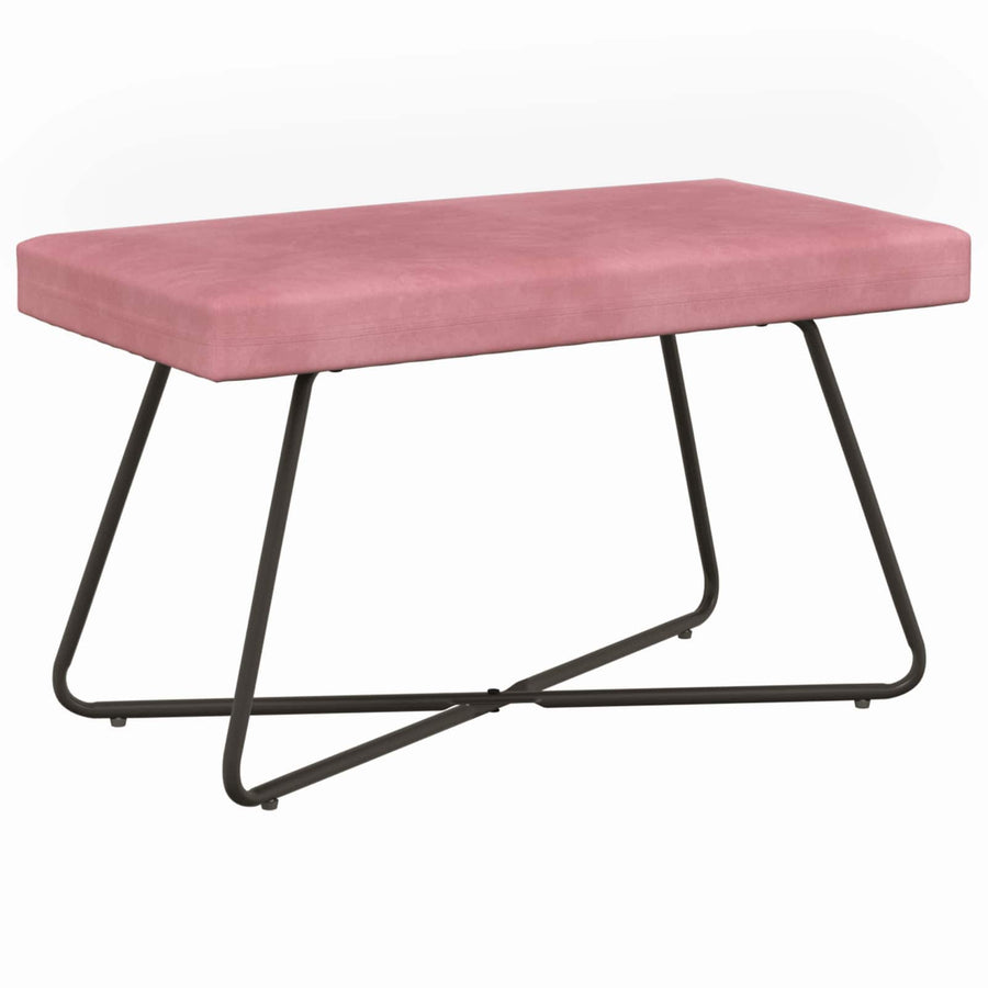Bank Effen Roze 80 x 40 x 45 cm Fluweel
