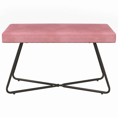 Bank Effen Roze 80 x 40 x 45 cm Fluweel