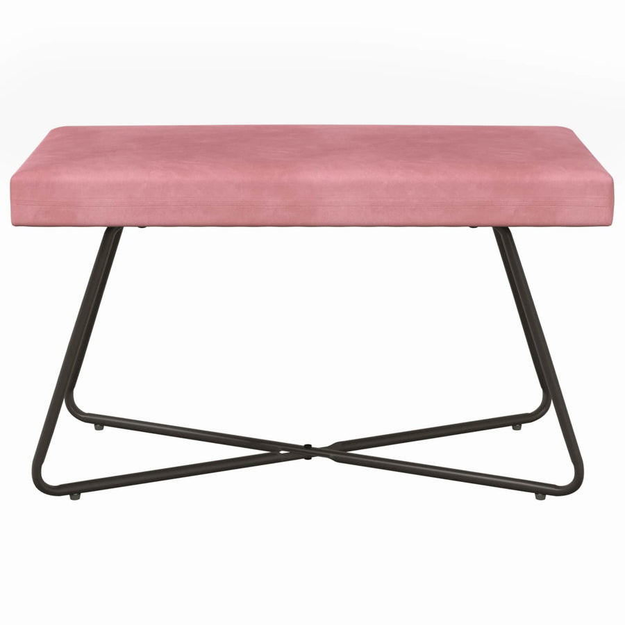 Bank Effen Roze 80 x 40 x 45 cm Fluweel