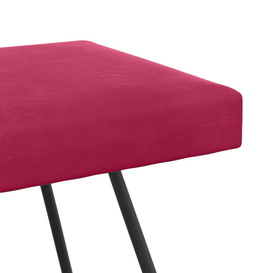 Bank Effen Wijnrood 80 x 40 x 45 cm Fluweel