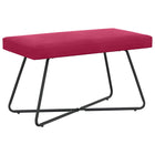 Bank wijnrood 80x40x45 cm fluweel