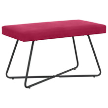 Bank Effen Wijnrood 80 x 40 x 45 cm Fluweel