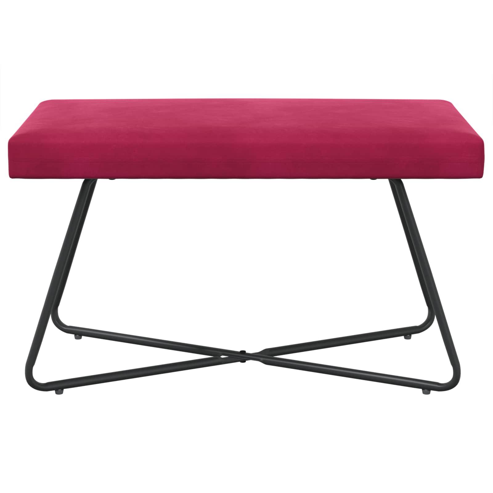 Bank Effen Wijnrood 80 x 40 x 45 cm Fluweel