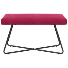 Bank Effen Wijnrood 80 x 40 x 45 cm Fluweel