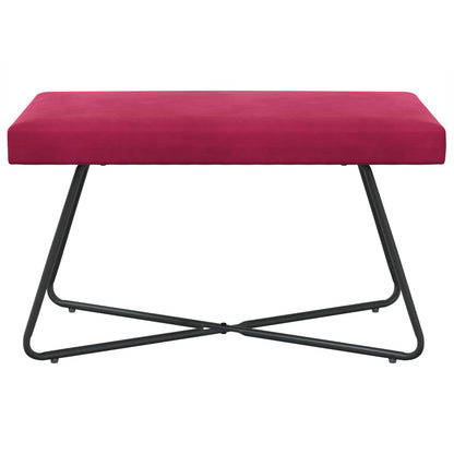 Bank Effen Wijnrood 80 x 40 x 45 cm Fluweel
