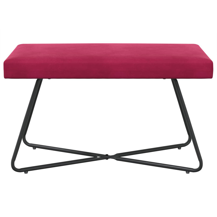 Bank Effen Wijnrood 80 x 40 x 45 cm Fluweel