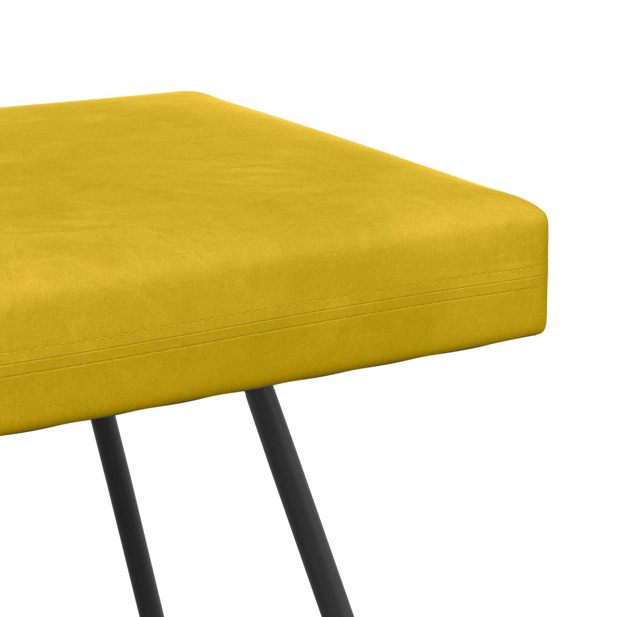 Bank Effen Geel 80 x 40 x 45 cm Fluweel