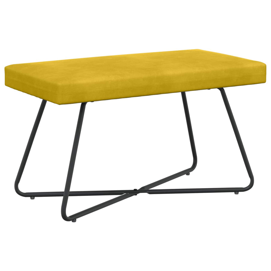 Bank Effen Geel 80 x 40 x 45 cm Fluweel